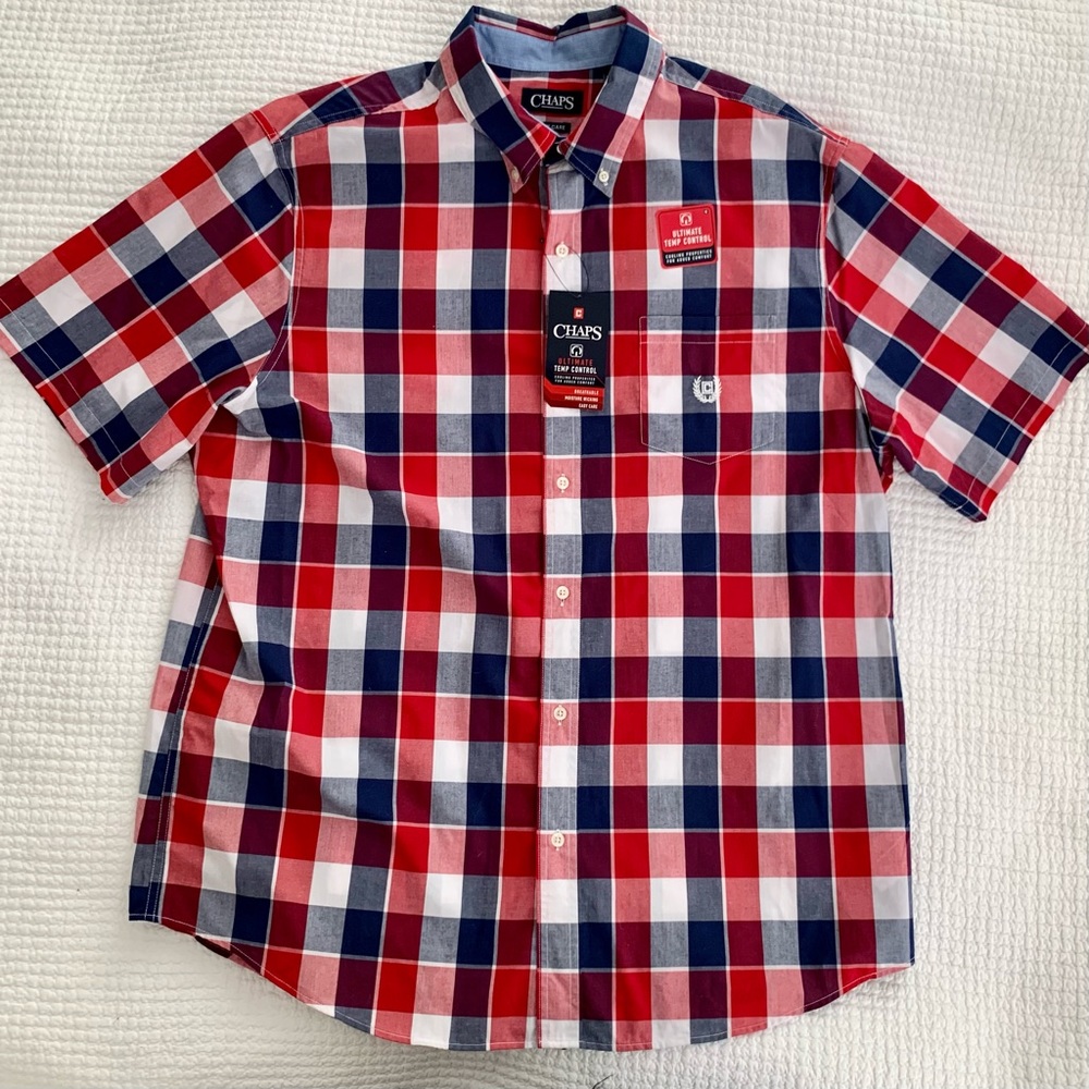 (NWT)Chaps short-sleeve button down shirt XXL